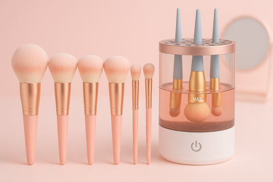Lot Blush Cleaner + Set de pinceaux rose